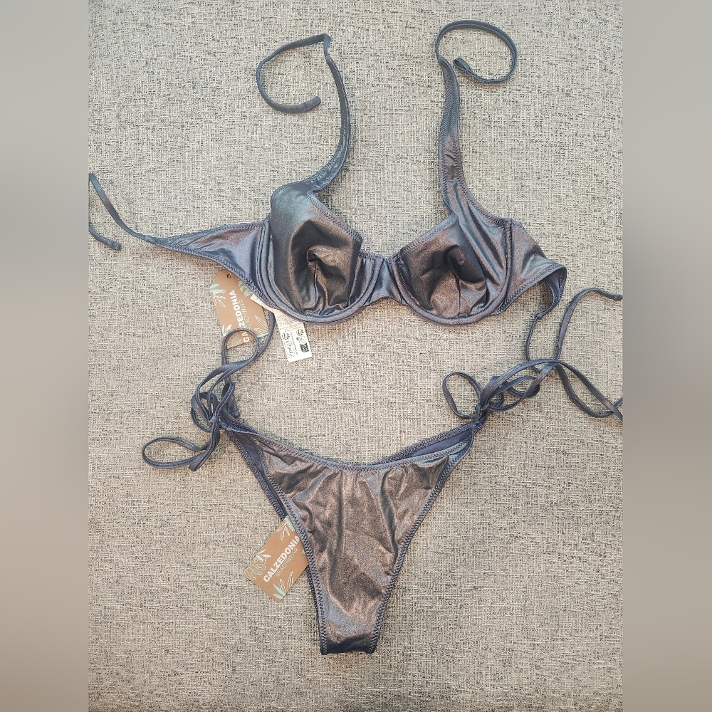 Metallic Bikini swimsuit NWT